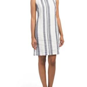 Artisan NY Blue & White Striped Linen Dress